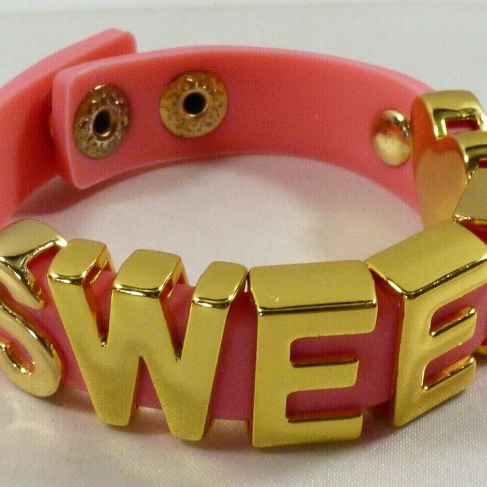 BCBG SWEET Affirmation slide letters bracelet